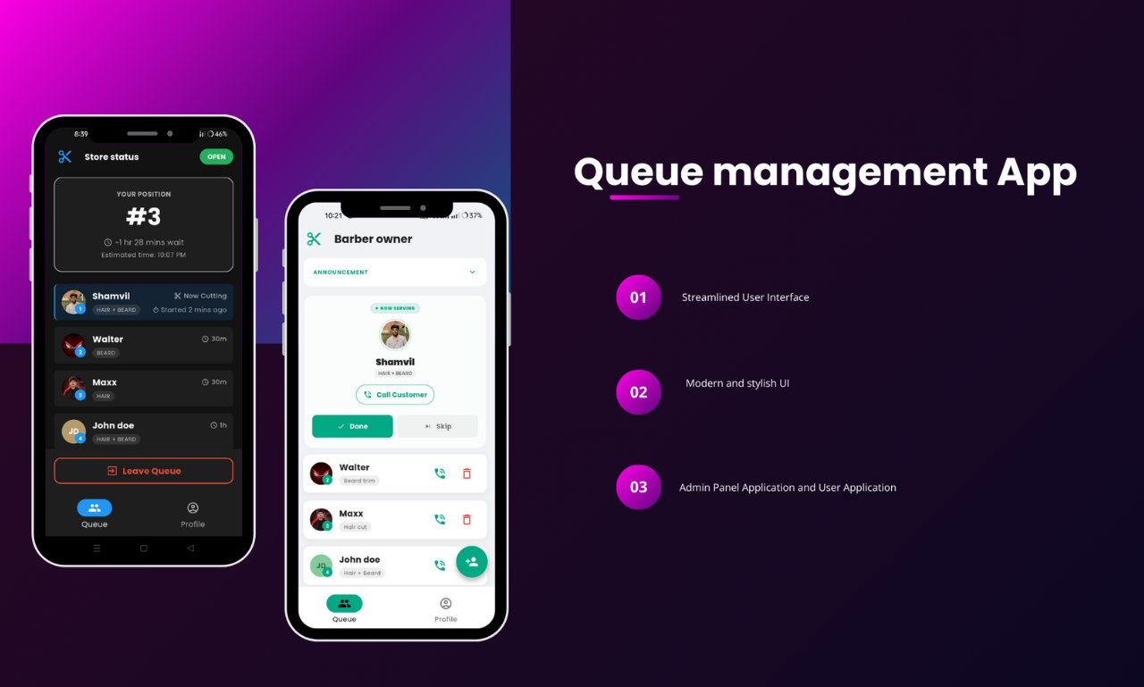 Barber Shop Queue System Preview